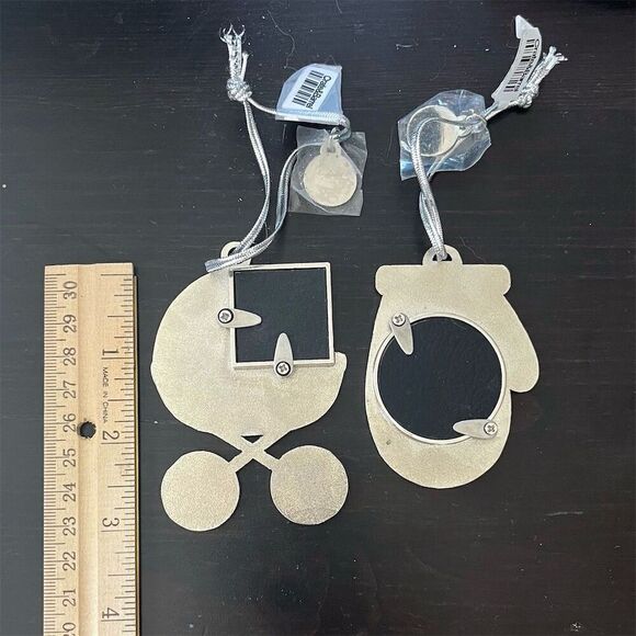 Crate & Barrel Personalizable Baby's First Christmas Ornaments Set of 2 - Picture 3 of 4
